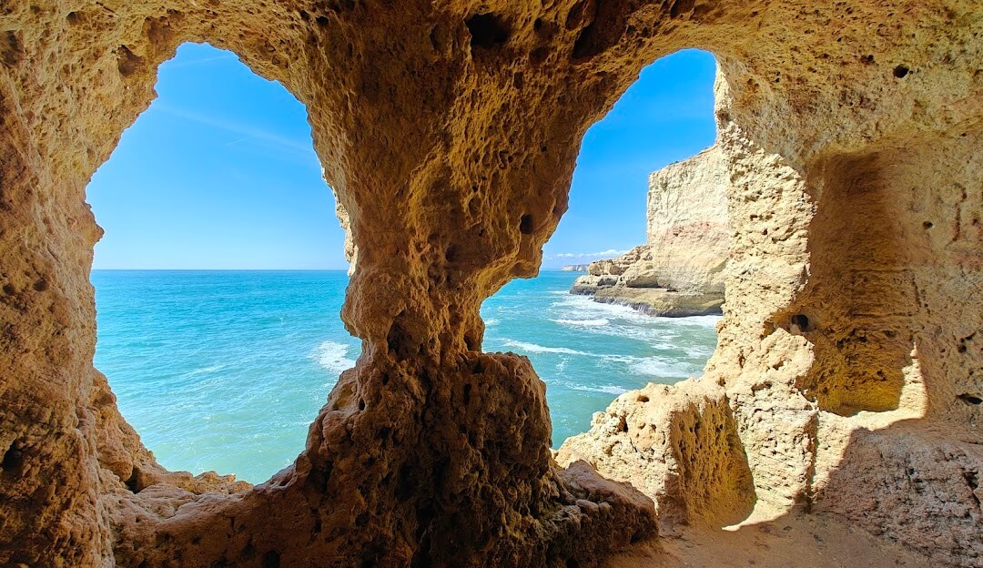 Algar Seco rock formations and coastal scenery near Carvoeiro