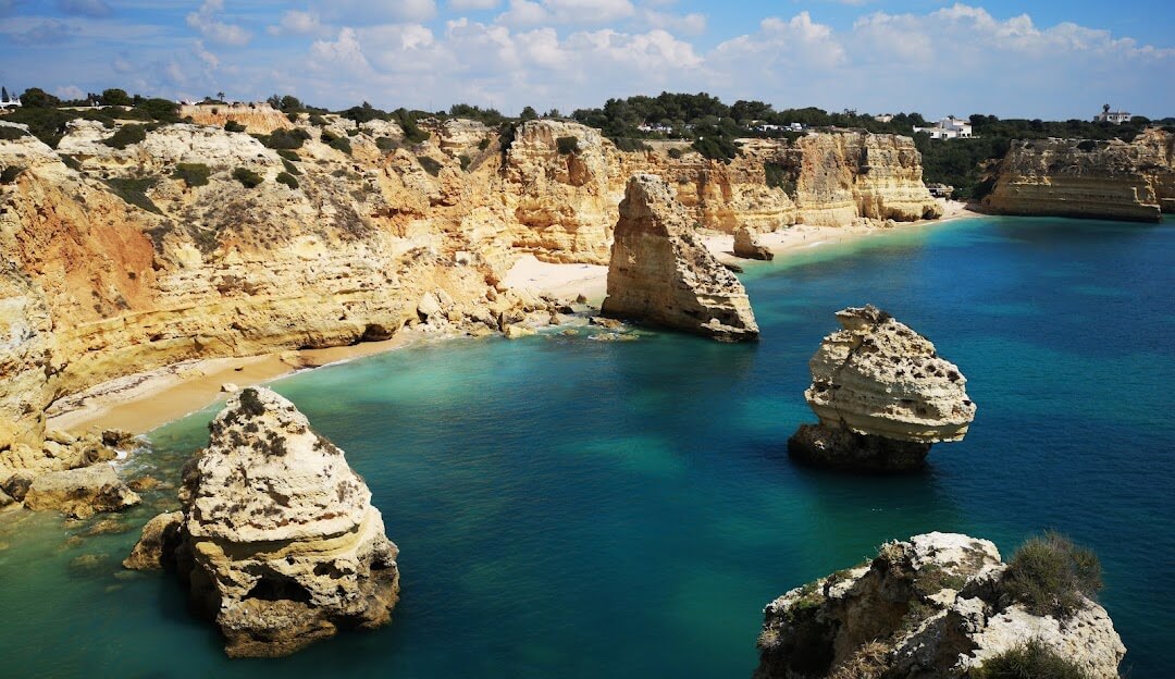 Praia da Marinha near Carvoeiro and Benagil in the Lagoa area of the Algarve